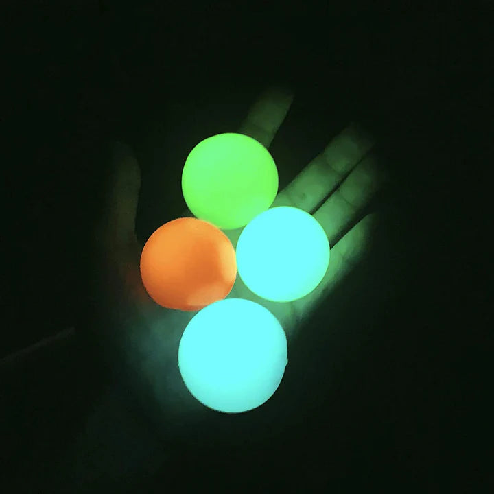 LED Jouets,Boule collante lumineuse à jeter au plafond, bulles